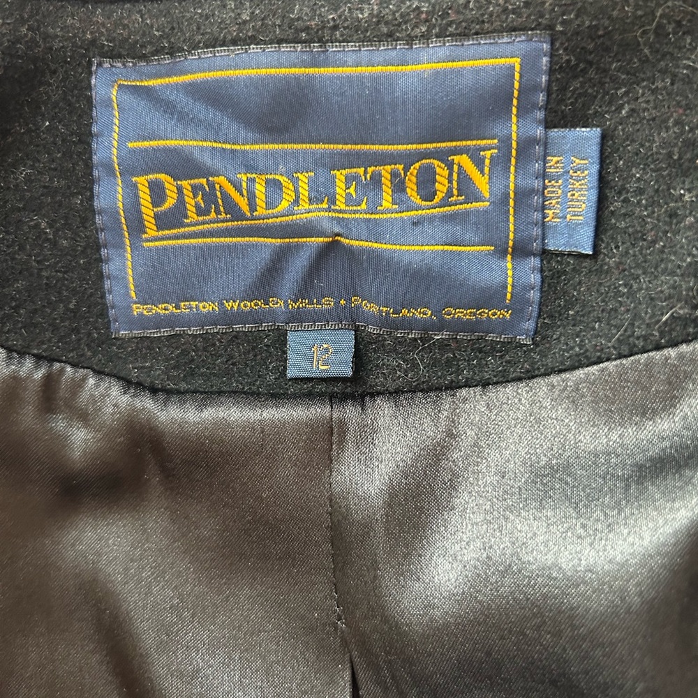 Pendleton Black Double-Breasted Coat - image 3